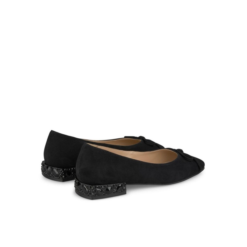 Ballerine Alma En Pena Cuir With Bow Noir Femme | KHL-73886453